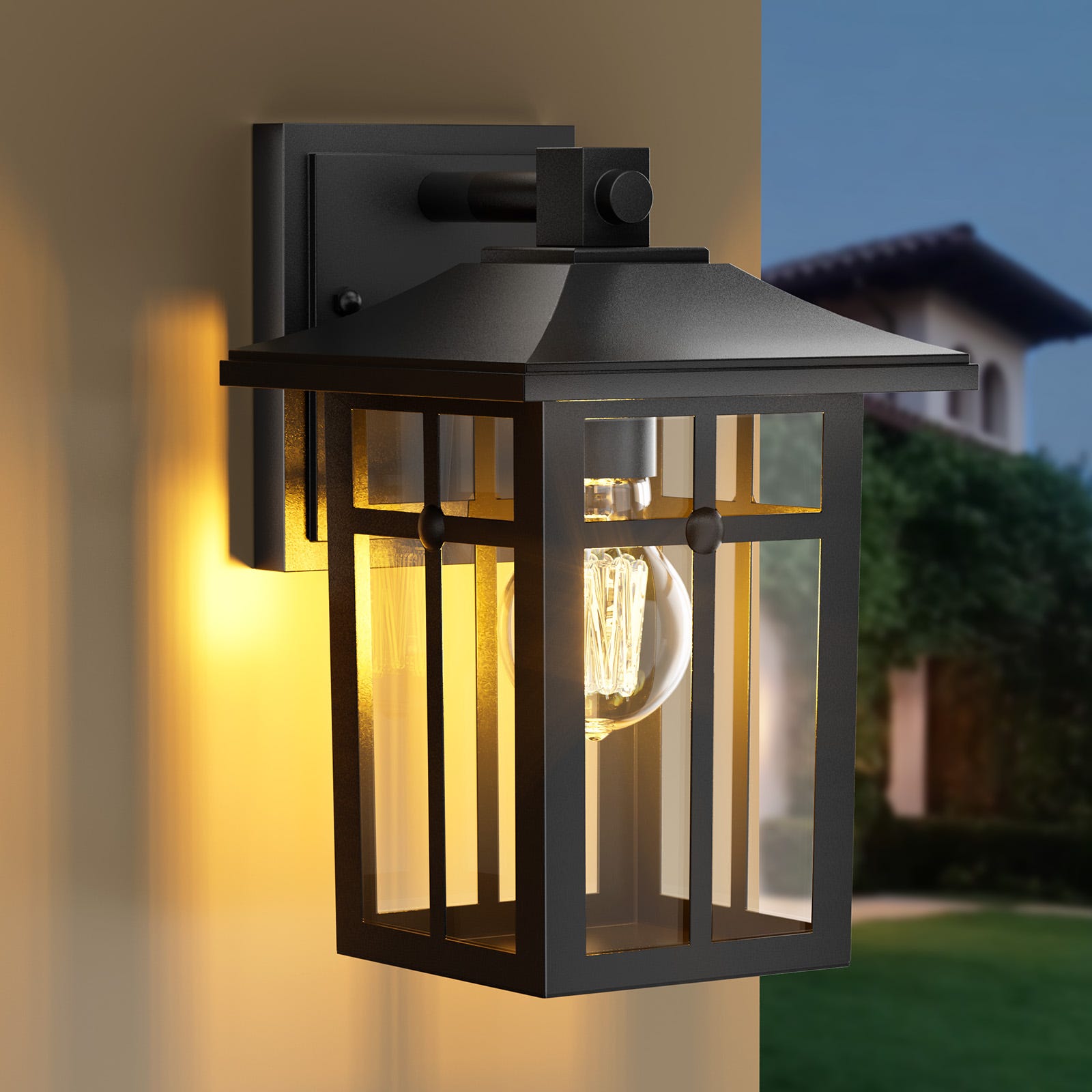 Luminaire extérieur mural en aluminium moulé sous pression noir avec ...