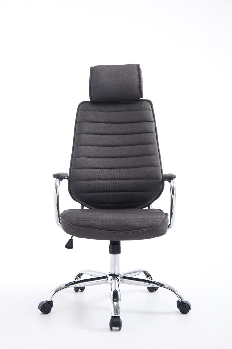 Chaise de bureau tissu Rako gris foncé - 2
