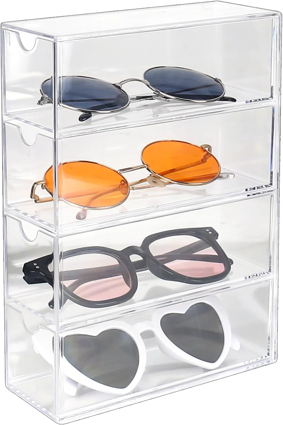 Boîte à lunettes Boîte de Lunettes de , 10 Grilles Organisateur de Lunettes Moderne étuis de
