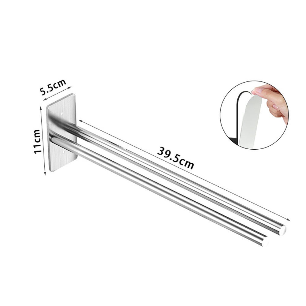 Porte Serviette, Barre Sans Perçage, Acier Inoxydable, Porte Serviette De Bain