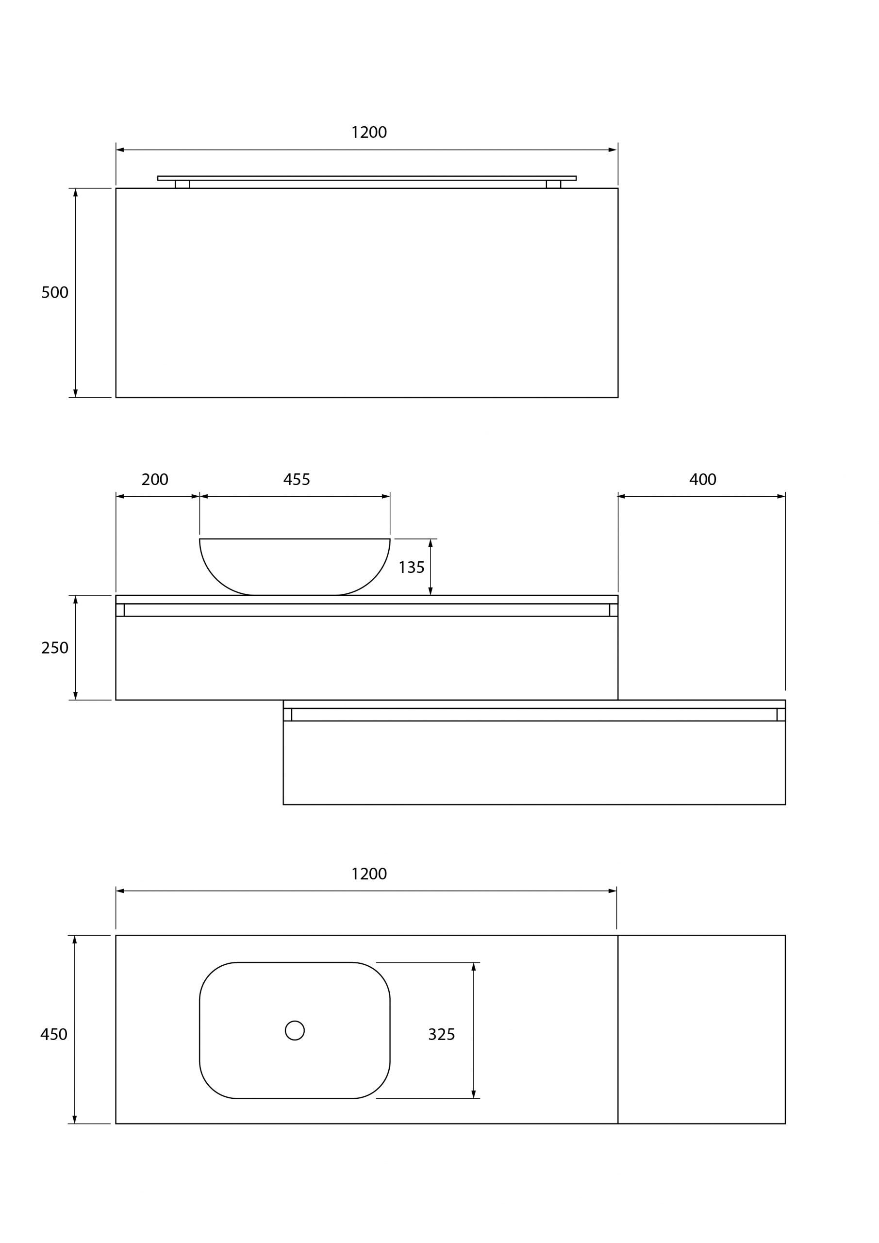 Ensemble de meubles de salle de bain Avantarea SANCY noir de jais 120 cm + vasque + miroir + spot LED - 4