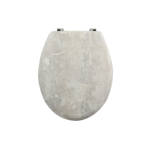 Abattant WC MSV Décor Pin Marron – Siège Toilettes Avec Charnières Inox, Robuste Et Confortable