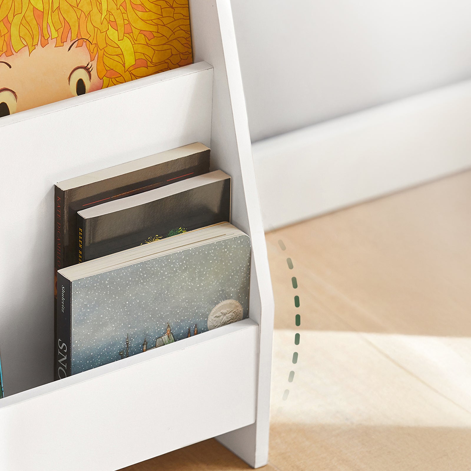 Bibliothèque pour Chambre enfant en MDF Blanc H. 88 x l. 80 x P. 30 cm - 7