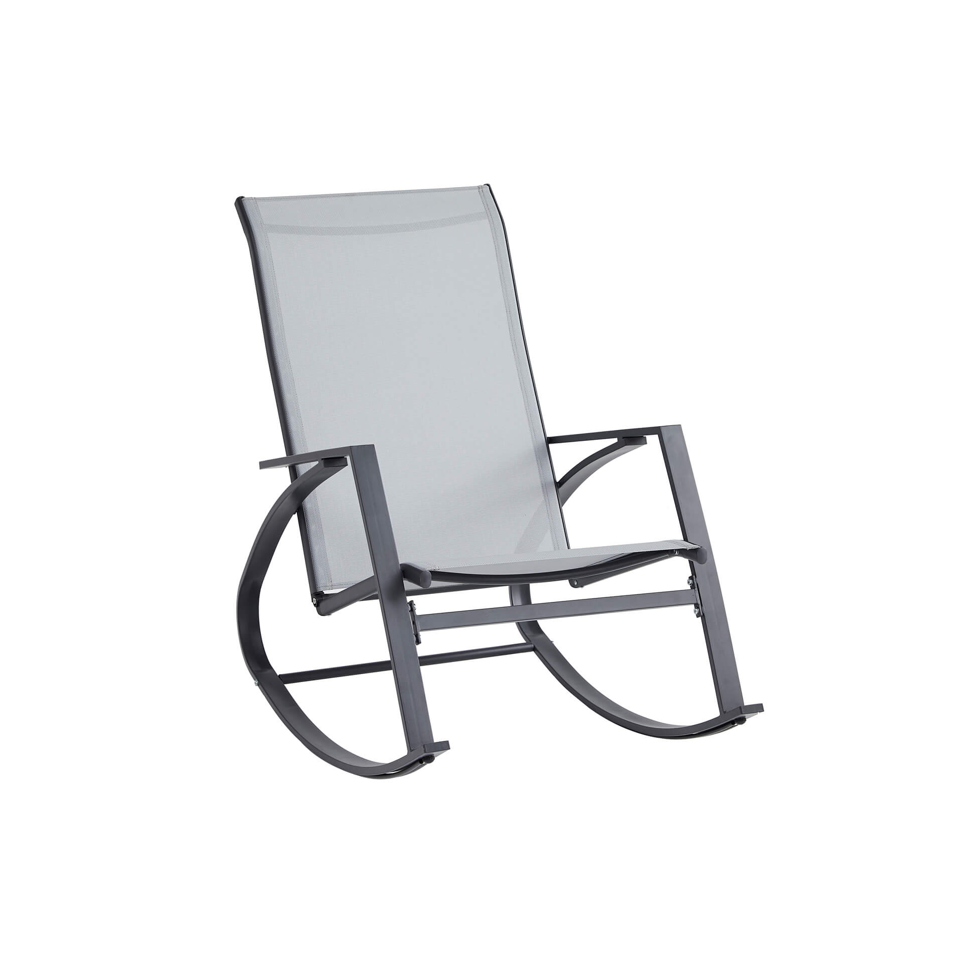 Fotel bujany Rebecca Mobili Sadafuly 94x104x60 Stal Poliester Jasnoszary Antracyt Nowoczesny