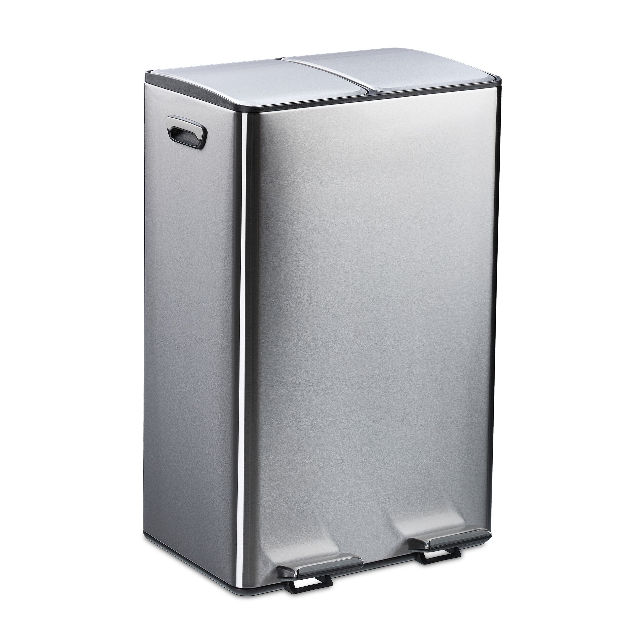 Pattumiera A Pedale Da Cucina 30 L - Cestino Con Coperchio Soft Close, Secchio Interno Estraibile, Design Bianco Moderno