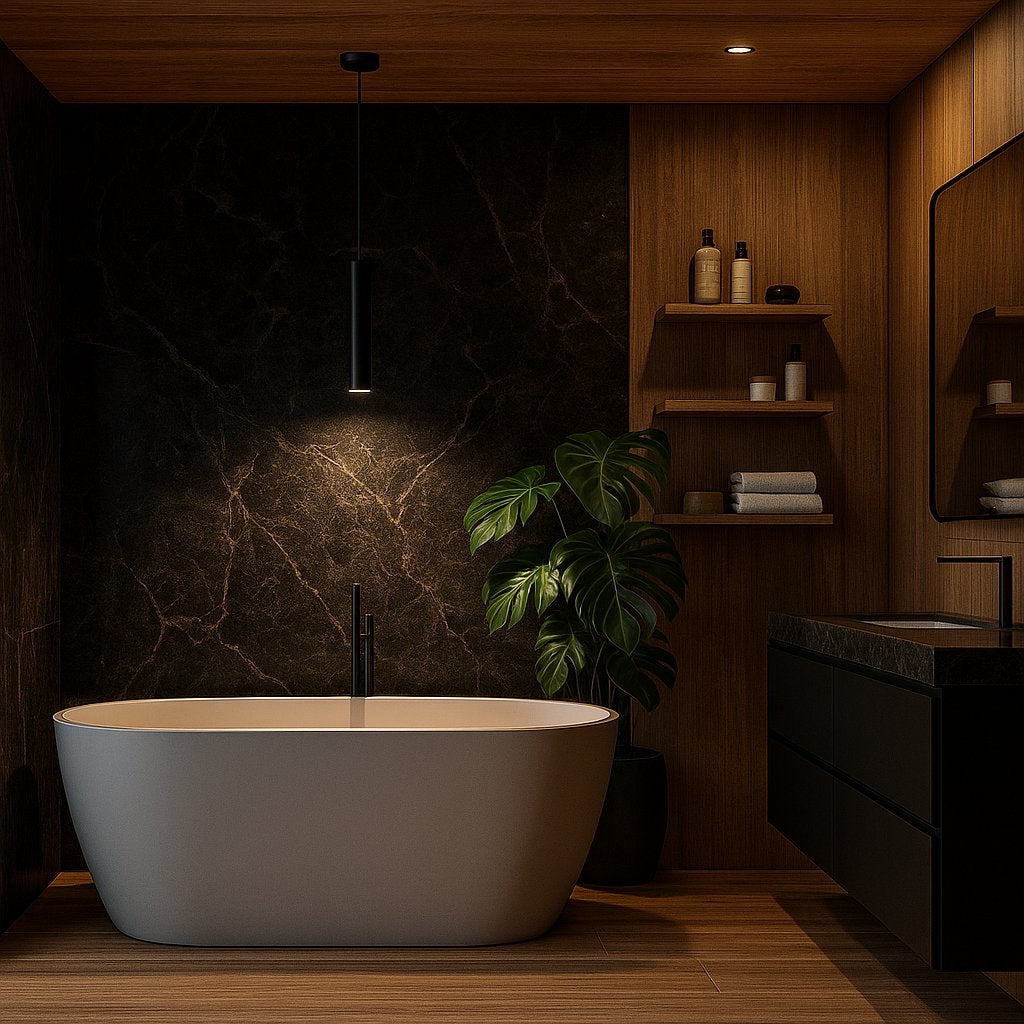 Lampa wisząca Keon LED GU10 131 cm IP20 sufitowa punktowa slim czarna MasterLED - 6