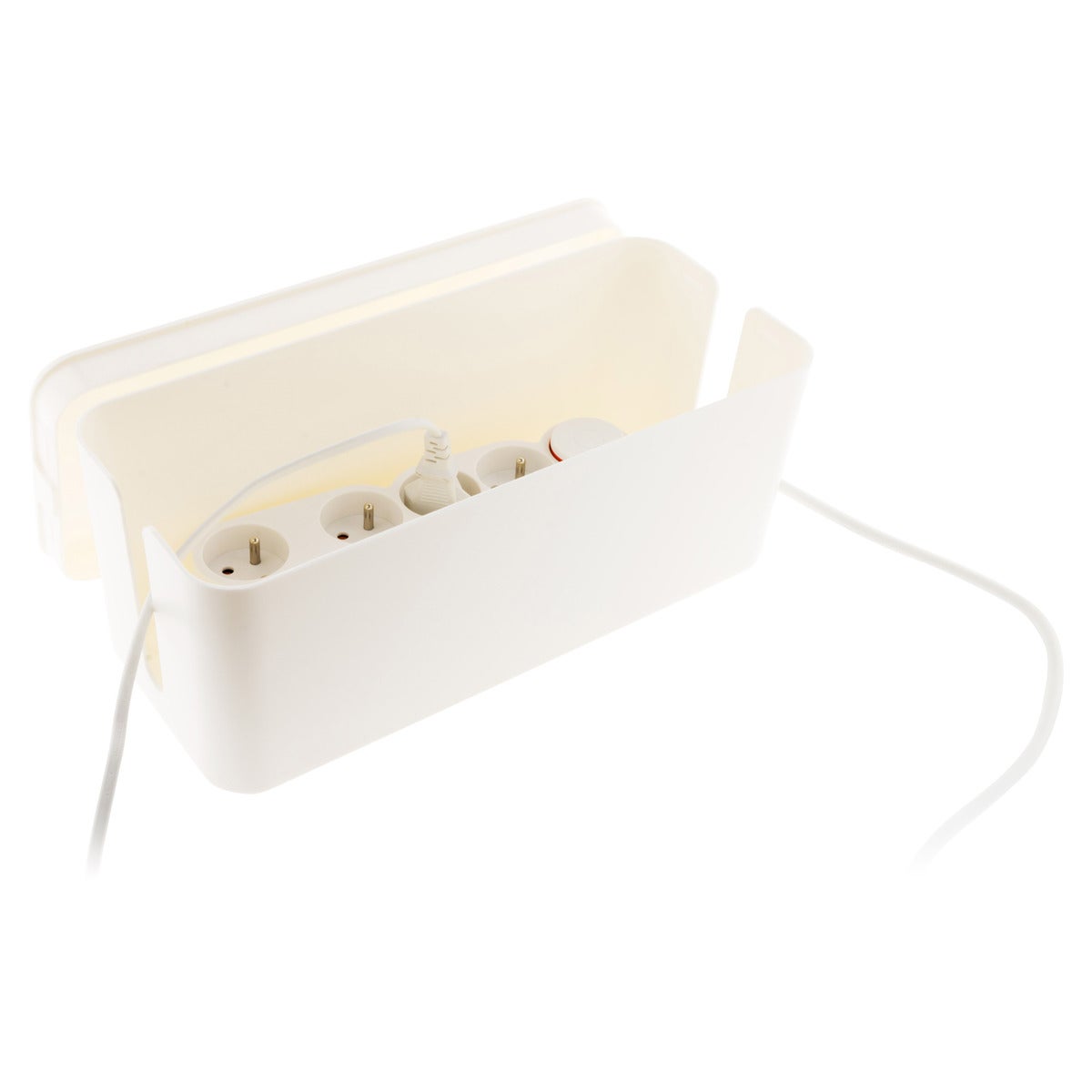 Boite cache multiprise Blanche - Zenitech - 2