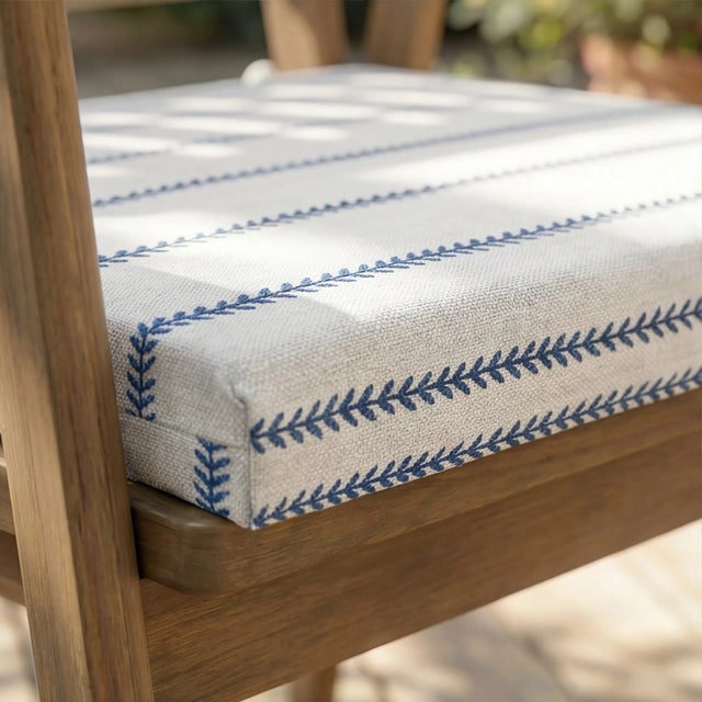 Coussin de siège rembourré Ian Blue 40x40x5 cm