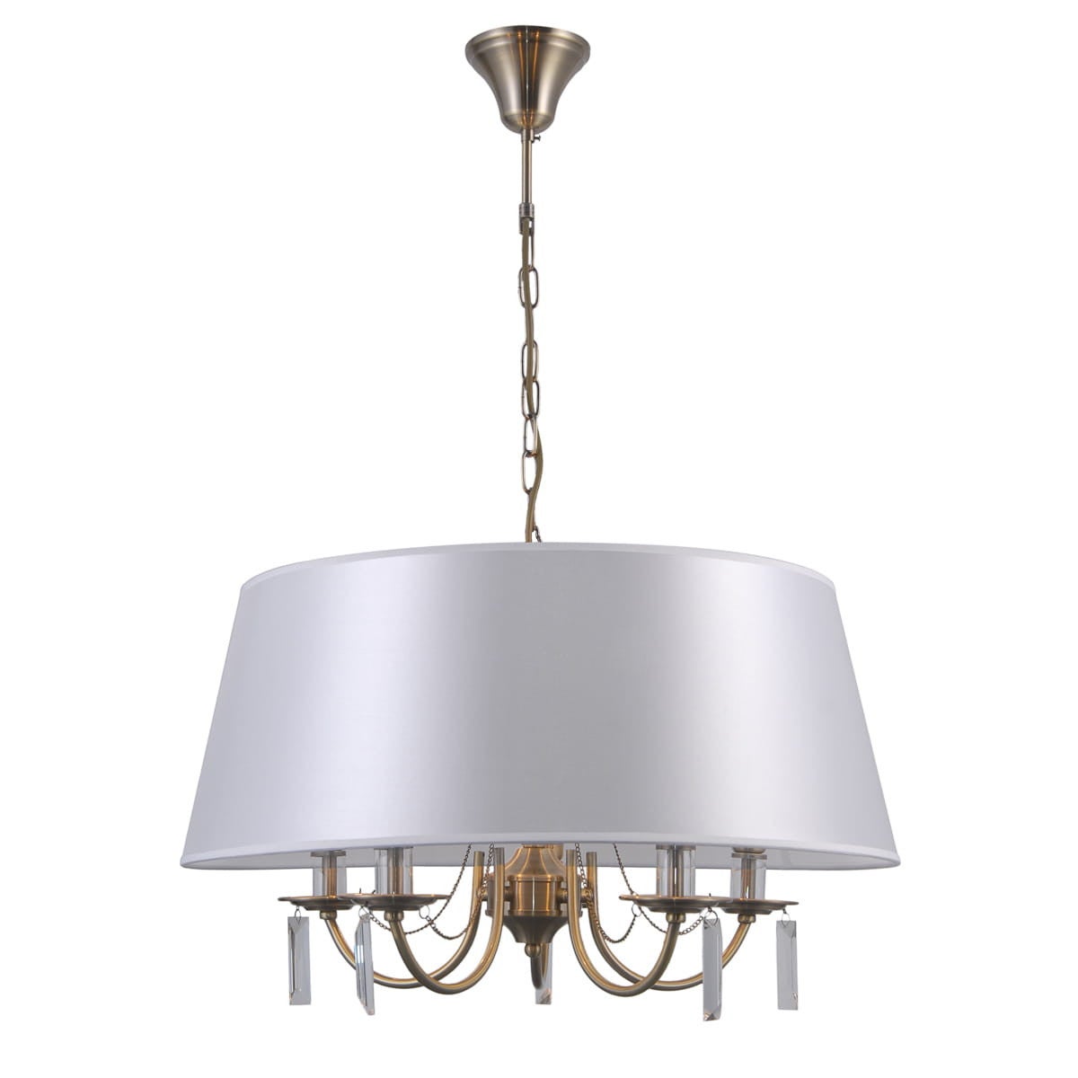 Lampa wisząca Solana antyczny brązowo-perłowa 5xE14x40W styl klasyczny wym: 85 x 62 x 62 cm metal Italux