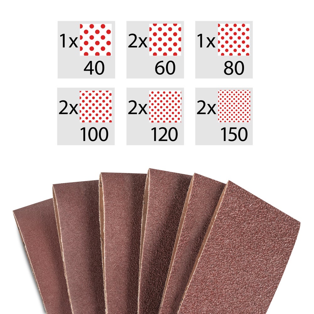 24 Bandes Abrasives 75 X 480 Mm – Pour Ponceuse à Bande, Grains Variés, Marque PrimoCraft