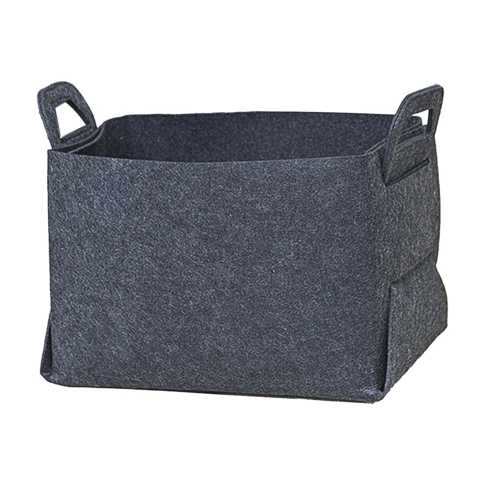 YBCCBY 2 PCS Panier Rangement Feutre Gris 31x25x15cm Boîte Pliable Cubes Feutre Étagères Tiroirs