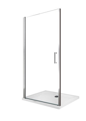 Porte de douche de 8 mm à battant pour installation en niche H.200 réversible – 84-88 cm