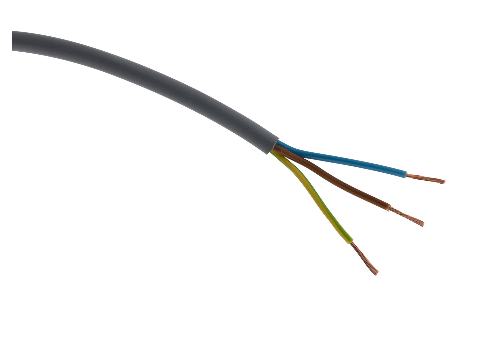 Zenitech Stromkabel H05VV-F 3G2,5mm² Grau 10m – Abriebfest & Flexibel Für Haushaltsgeräte Und Werkzeuge