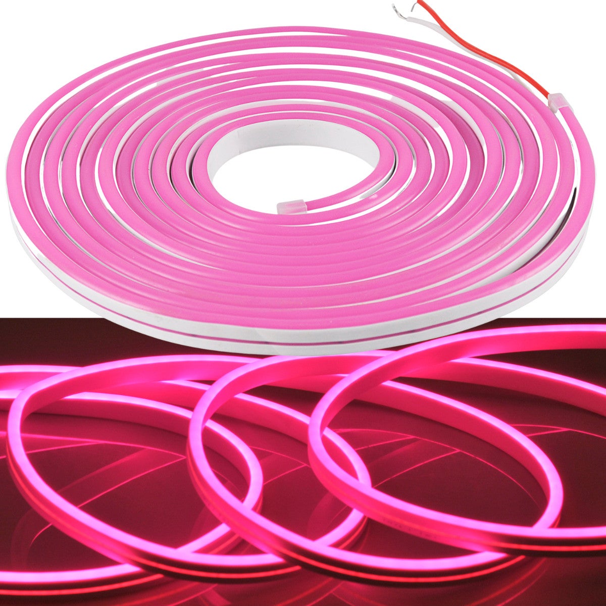 Taśma LED NEON 24V 5m Różowy IP65 Polux