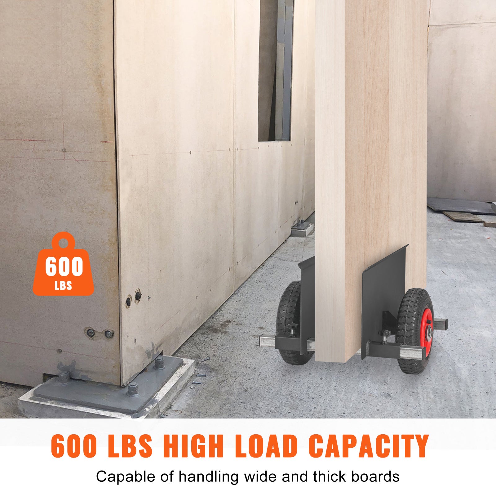 Carrinho para Painéis 600 lb, SucceBuy Carrinho Robusto para Drywall com Rodas Pneumáticas de 8