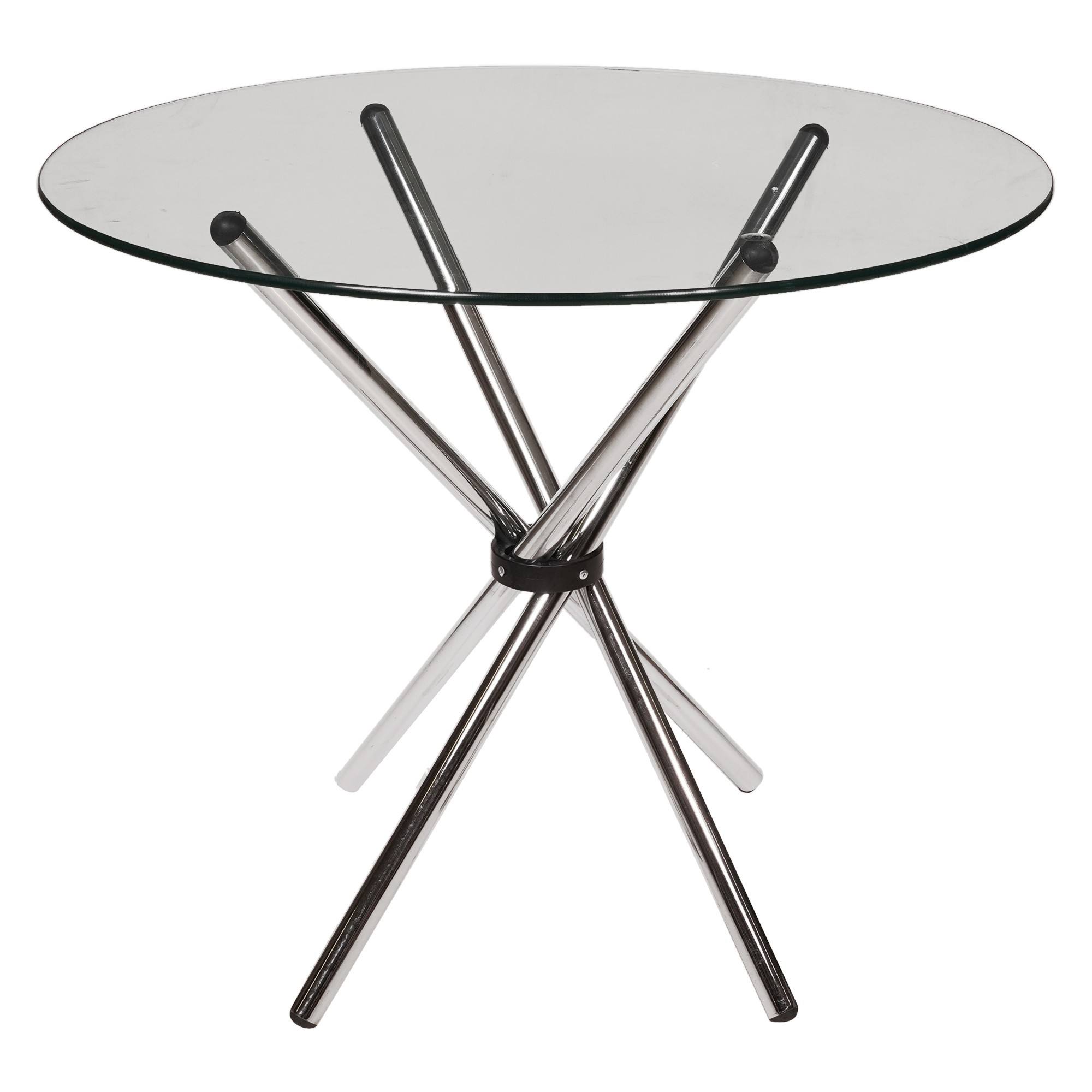 Table D'Appoint Moderne En Verre Trempé Et Métal - Design Nuage Élégant 67x56x45 Cm