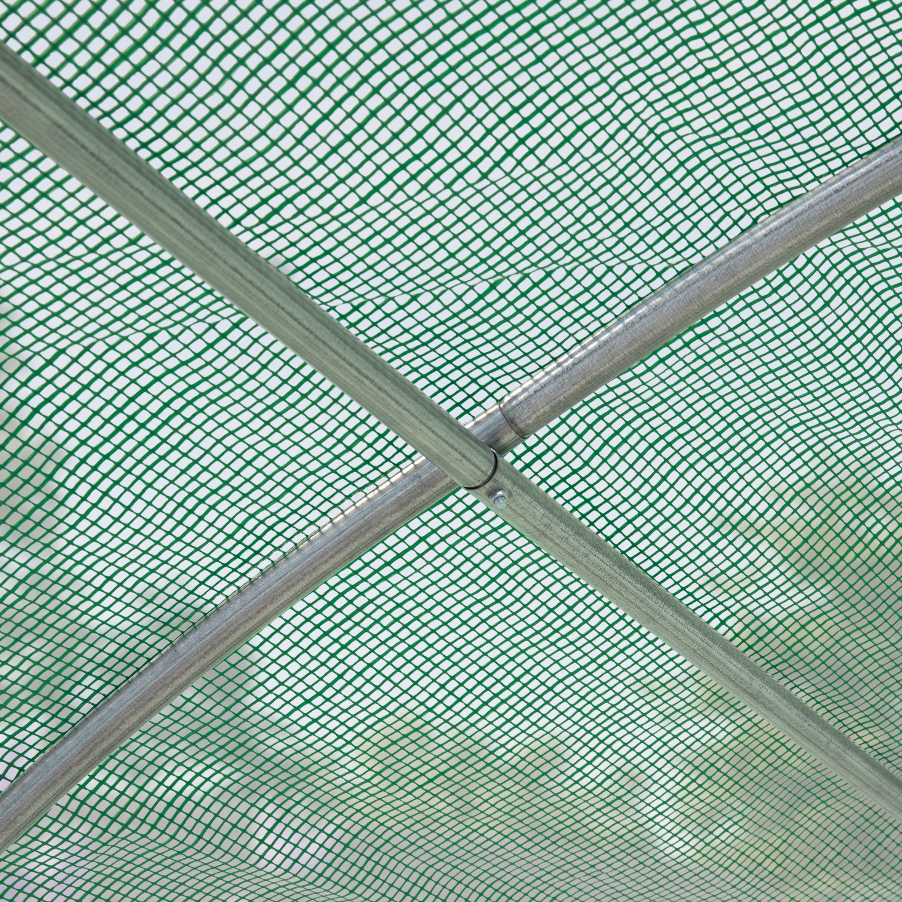 TOOLPORT Serre de Jardin Serre Tunnel Plastique Robuste 2x3m - Bâche PE 180g/m² vert transparent - 8