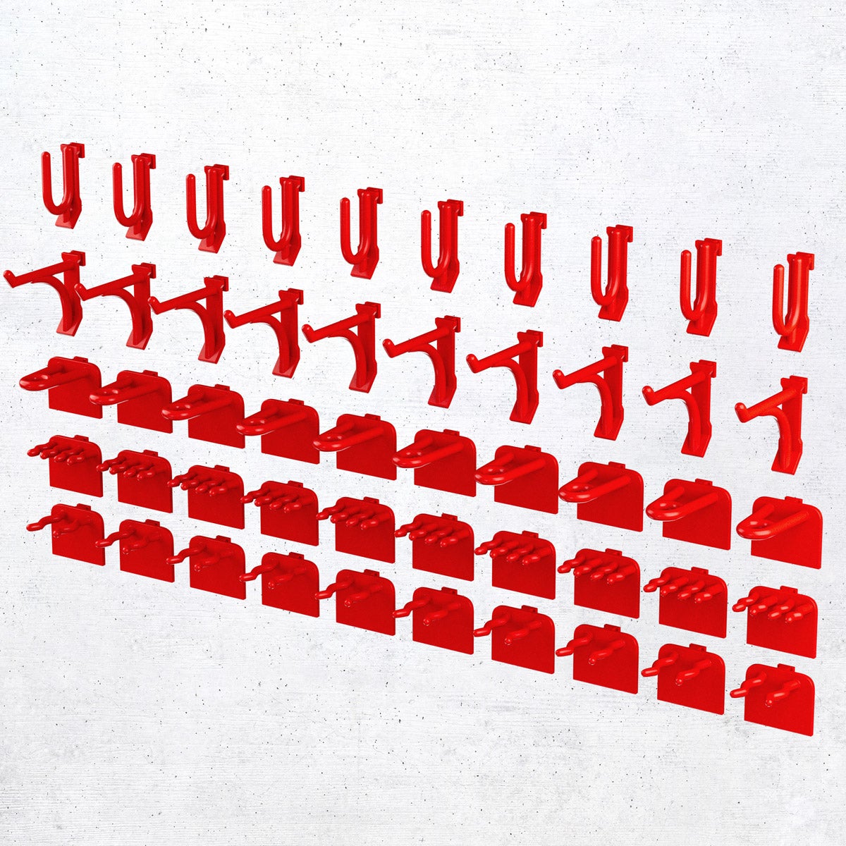 MONZANA® Panneau mural de rangement pour outils 54 pièces portes-outils plastique bricolage rangement atelier - 5