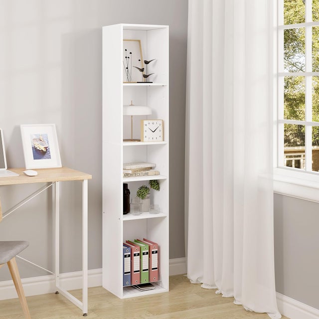 Bibliothèque pour Bureau Blanc H. 151 x l. 30 x P. 26 cm