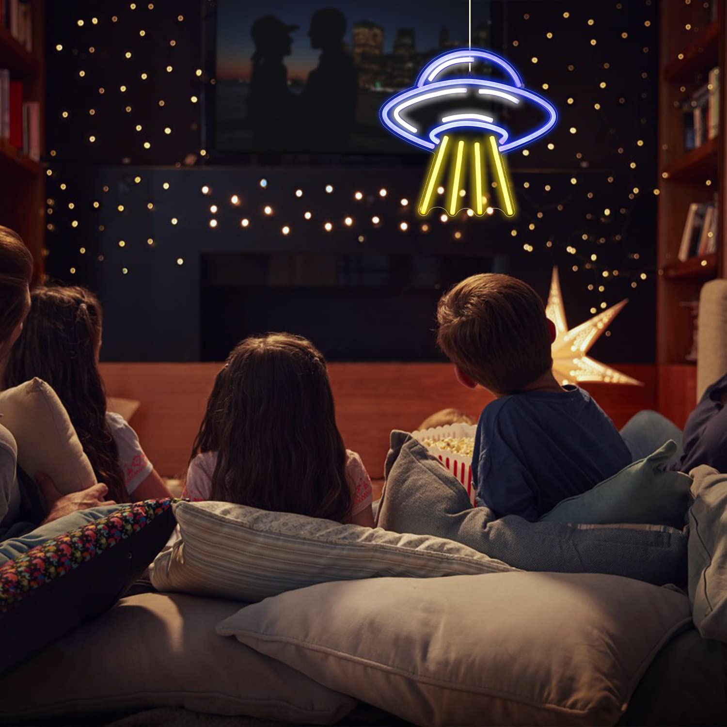 Porte-clés Soucoupe Volante LED – Pendentif OVNI Lumineux – Design Créatif Vaisseau Spatial – Pour Enfants Et Adultes