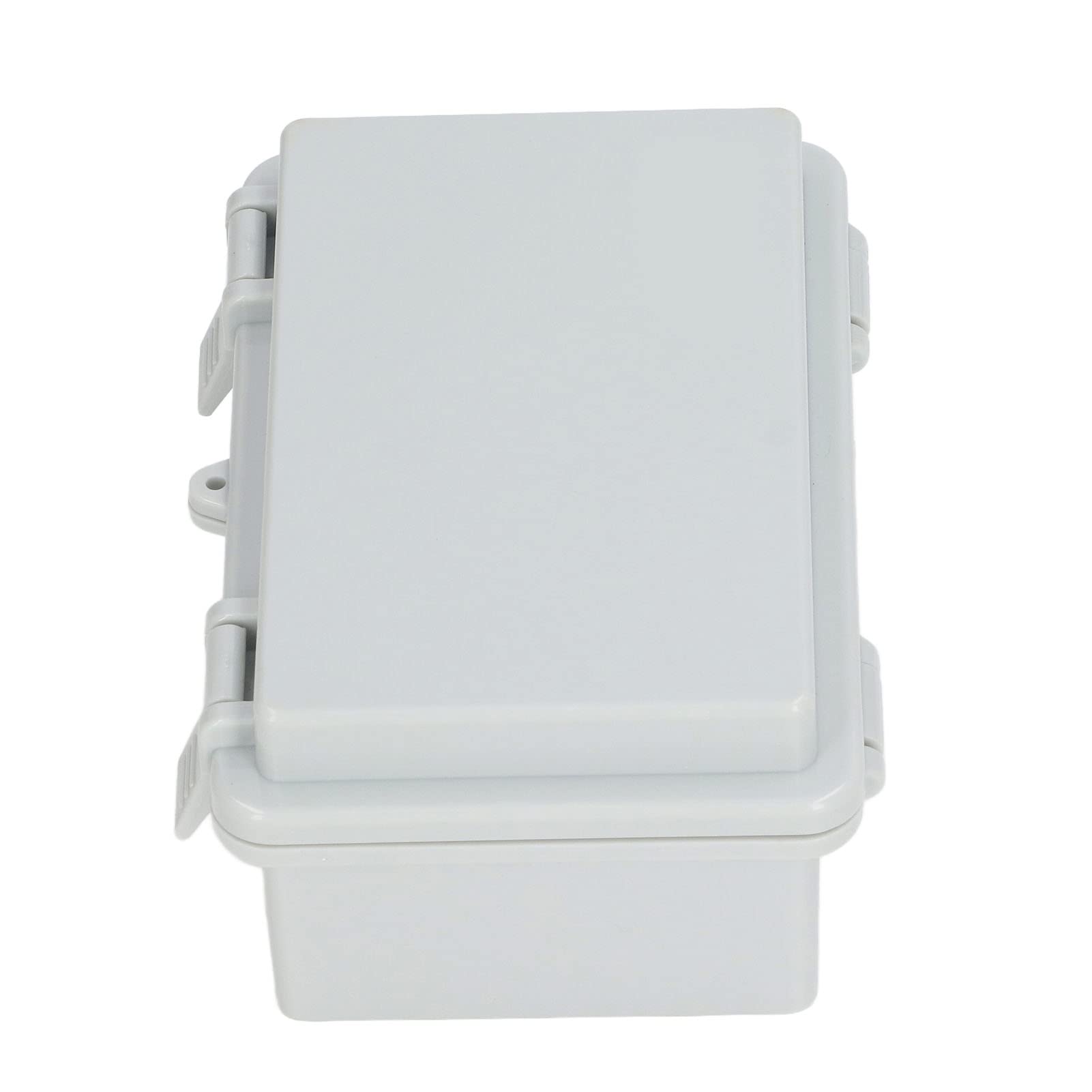 Boîte électrique étanche, boîte de jonction extérieure isolée anti-poussière avec couvercle à charnière et clip en plastique pour bricolage, gris - 9