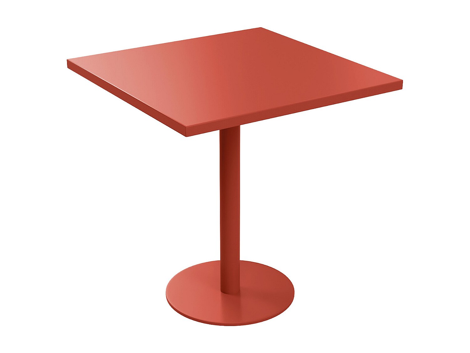 Kwadratowy stół ogrodowy o dł. 70 cm z metalu - Terracotta - NILY od MYLIA