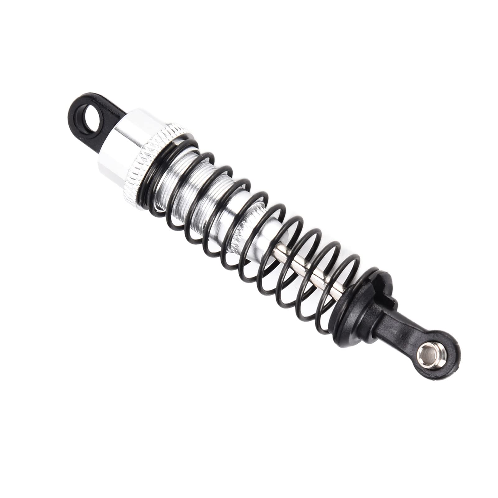 Ammortizzatore per auto RC 2 pezzi 1/16 anteriore posteriore 73 mm lunghezza modello in lega di alluminio ammortizzatore per camion (argento) - 9