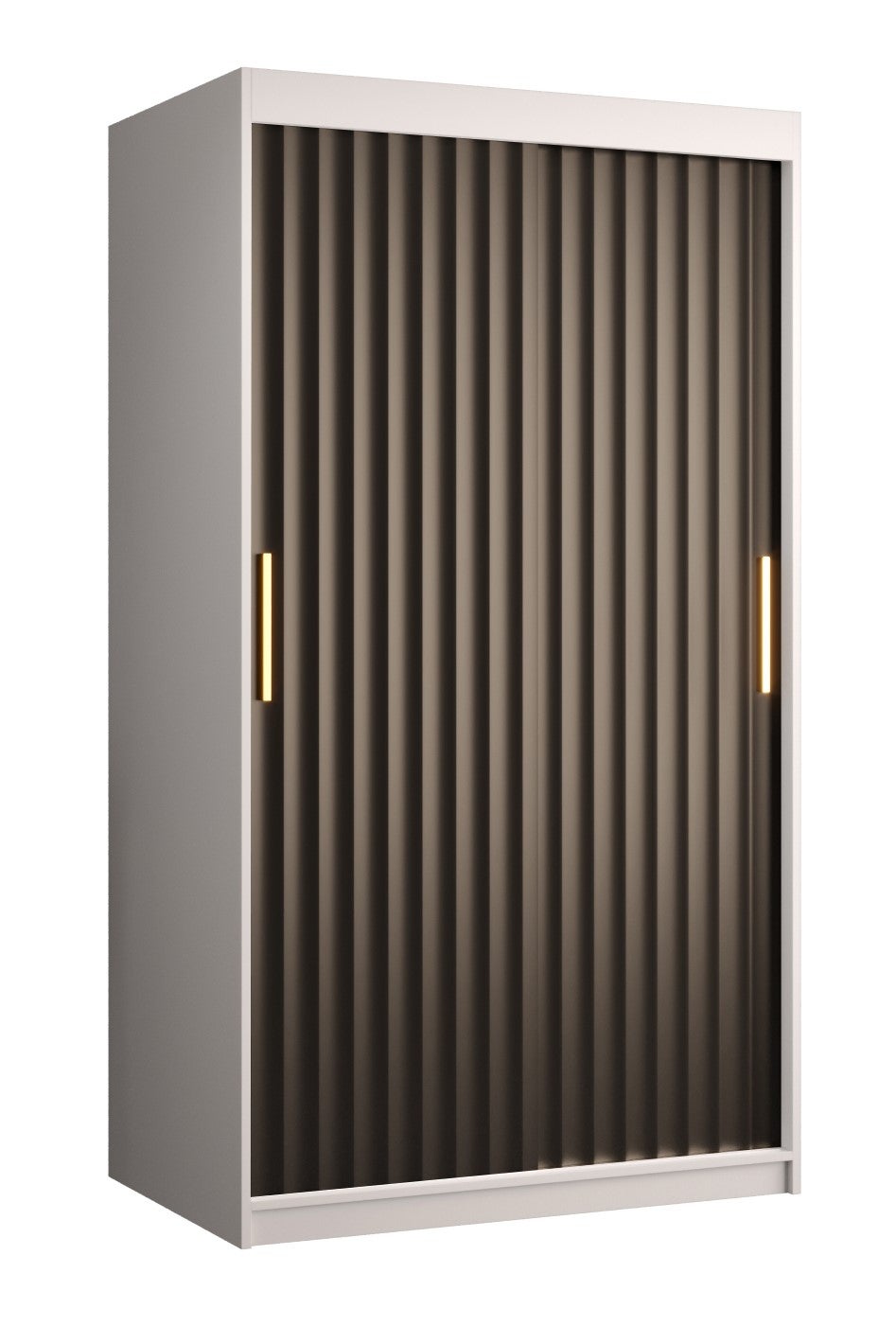Szafa przesuwna garderoba RIFLO WAVE 1 100 x 62 x 200 cm Biały + Czarny - Abiks Meble
