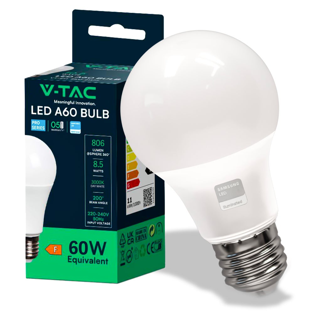 Żarówka LED Samsung E27 9W A60 3000K Chip