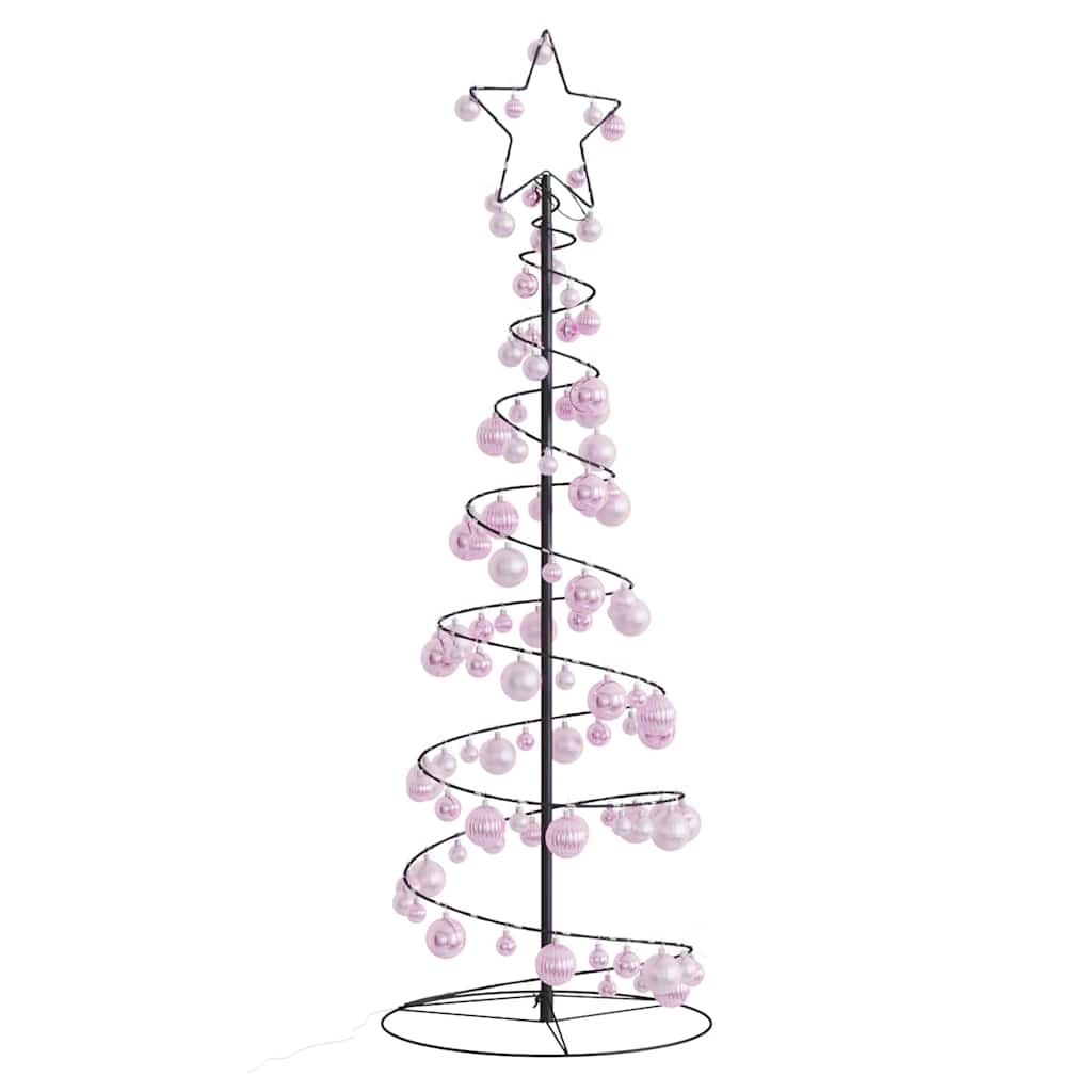 Sapin De Noël Lumineux LED 184.5 Cm - Cône Métallique, 230 LEDs Blanc Chaud, 8 Modes, Pour Intérieur/extérieur Abrité