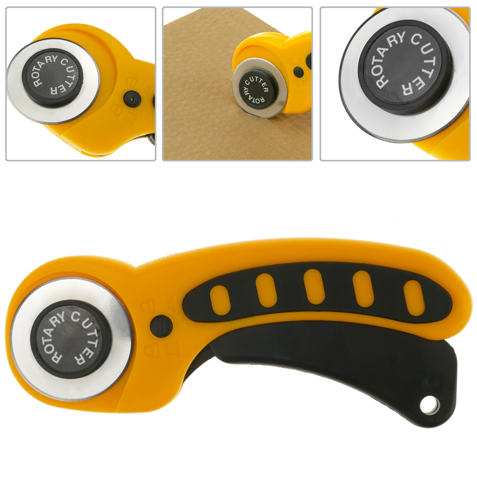 Cutter rotatif avec lame circulaire de 45 mm. Coupe pivotante pour tissus et papier - 2