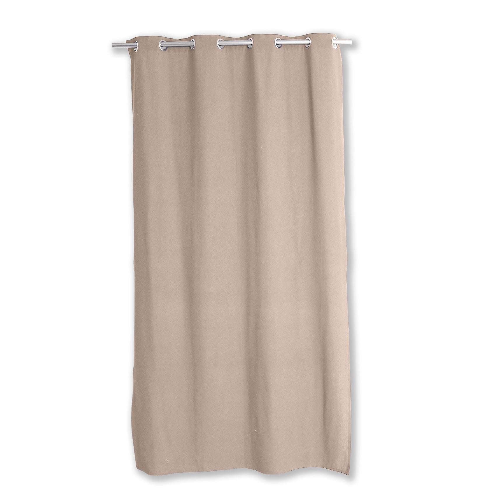 Rideau en coton recyclé - Effet chiné - Naturel - 135x240 cm - Coton - 2