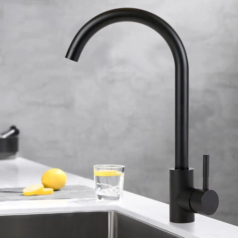 NETTLIFE kran kuchenny kran wysokociśnieniowy obrotowy 360° kran zlewozmywakowy ze stali nierdzewnej