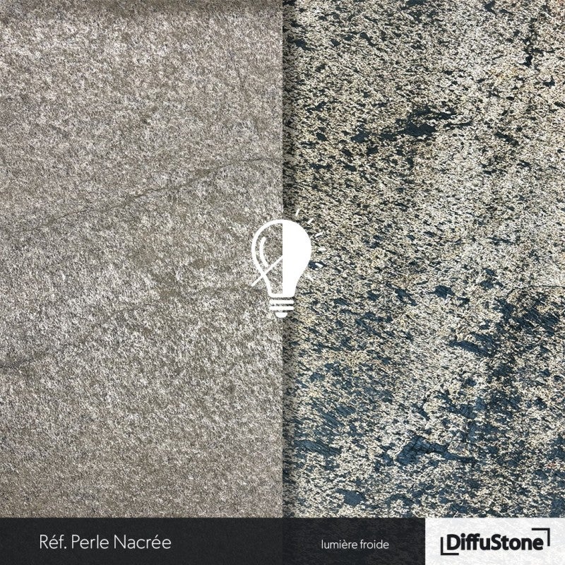 Perle Nacrée - TRANSLUCIDE - Feuille de Pierre DiffuStone -1220x2440mm - 3