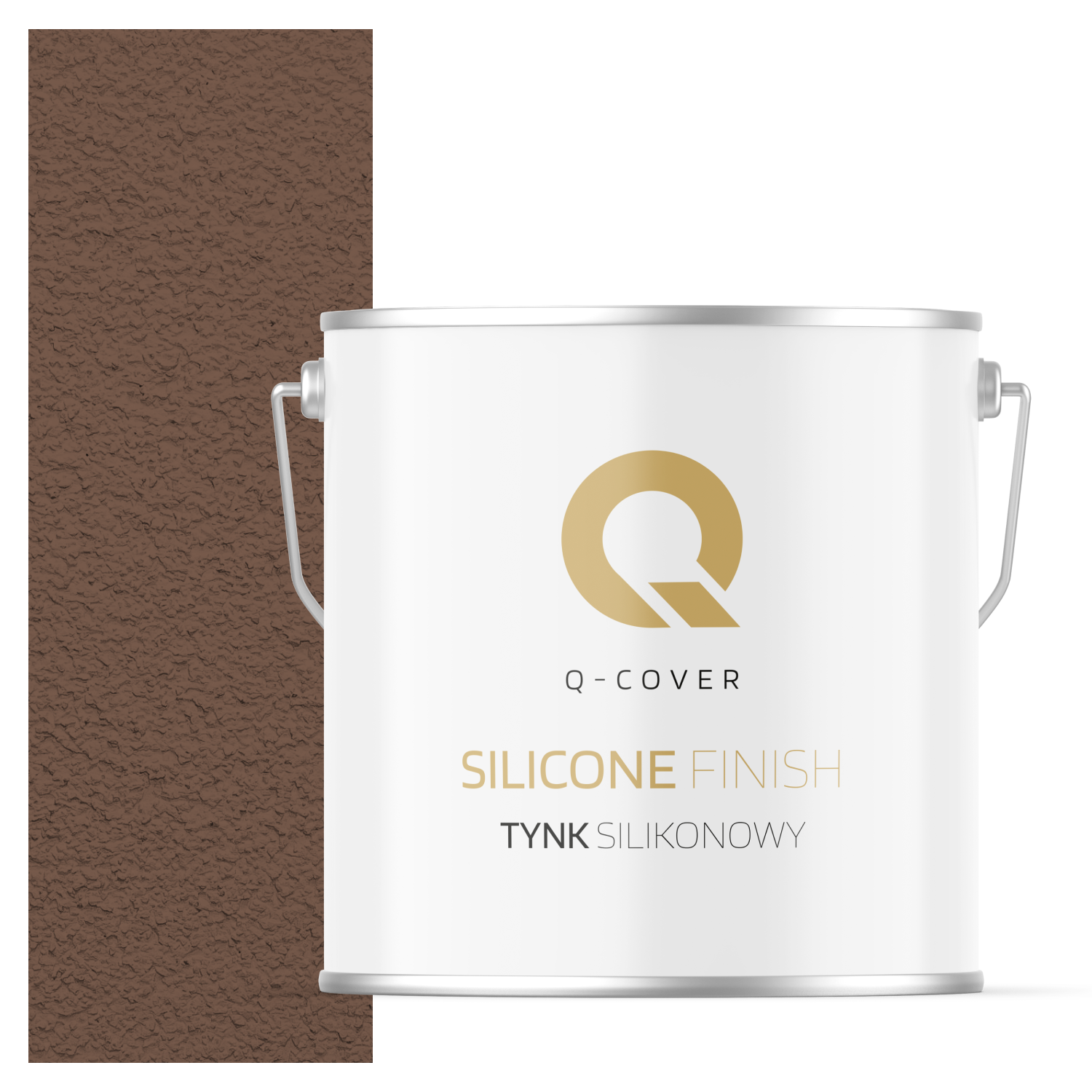Tynk Silikonowy Elewacyjny Baranek 1.5mm Q-Cover Czekoladowy F536 7KG