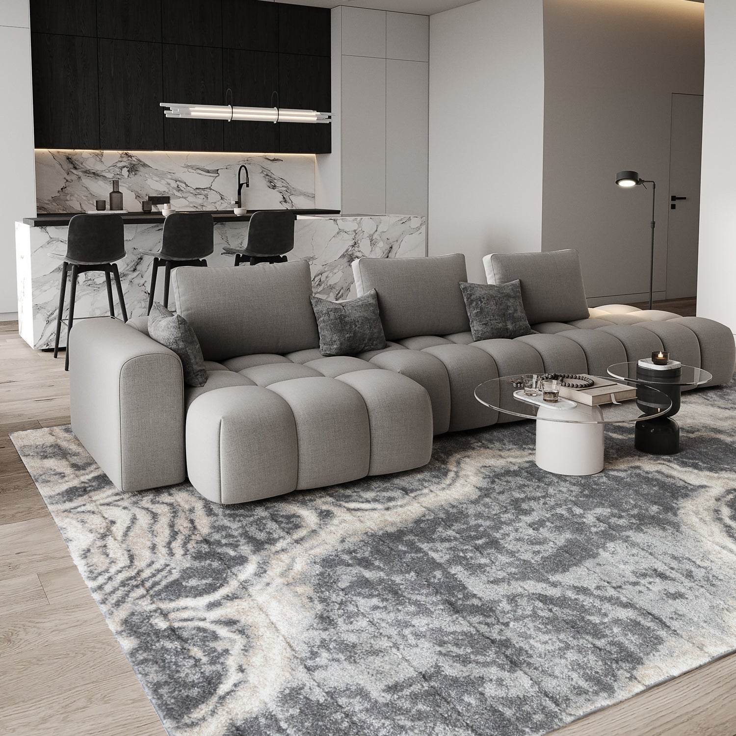 Dywan Mono 200x300 cm Marmur Antracytowy - 2