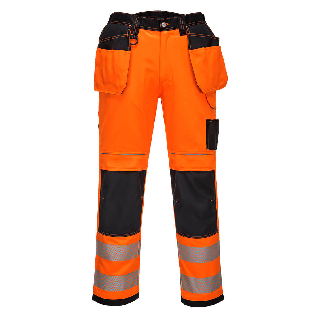 Pantalon de travail renforcé stretch Holster haute visibilité PW3 Portwest Orange / Noir 48 - 3