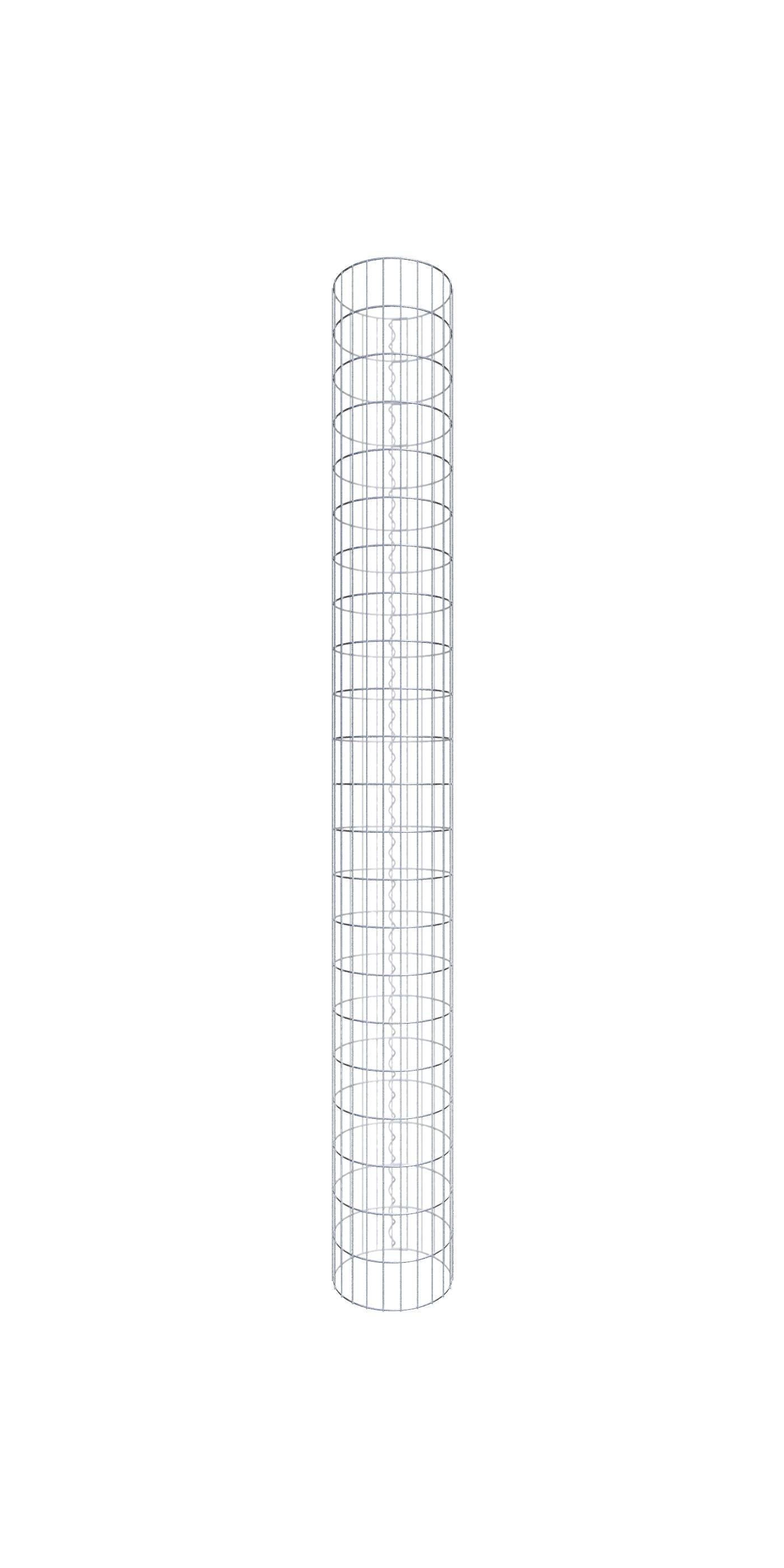Kolumna gabionowa o średnicy 37 cm, okrągła MW 5 x 10 cm - Wysokość: 2,20 m
