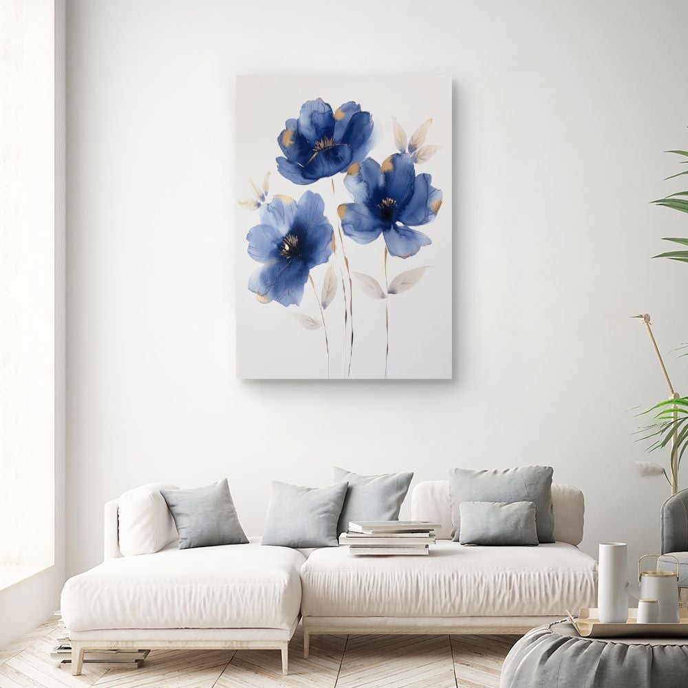 Toile murale Fleurs délicates / 100x140cm / Fabriqué en France / Décoration murale / DADA ART - 2