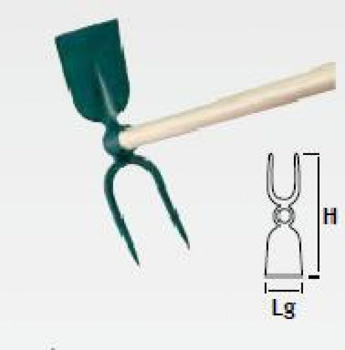 Serfouette à vigne - panne et fourche 38 cm