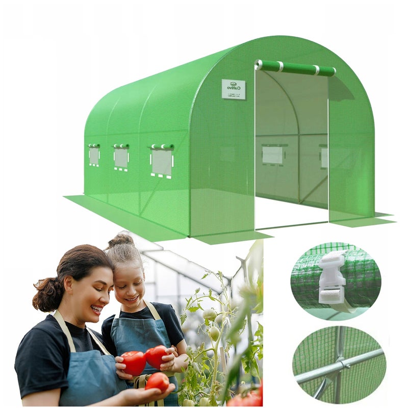Tunel Ogrodowy Cultivo Foliowy Szklarnia 2x3,5x2 7m2 Zielony Na Warzywa Dodatki 1 szt
