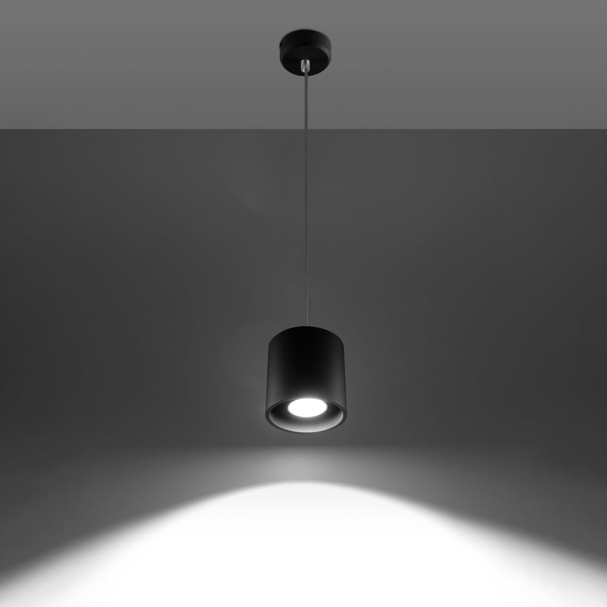 Lampa wisząca CELERIS 1 czarny LED 3000K - 10x10x110cm Sollux