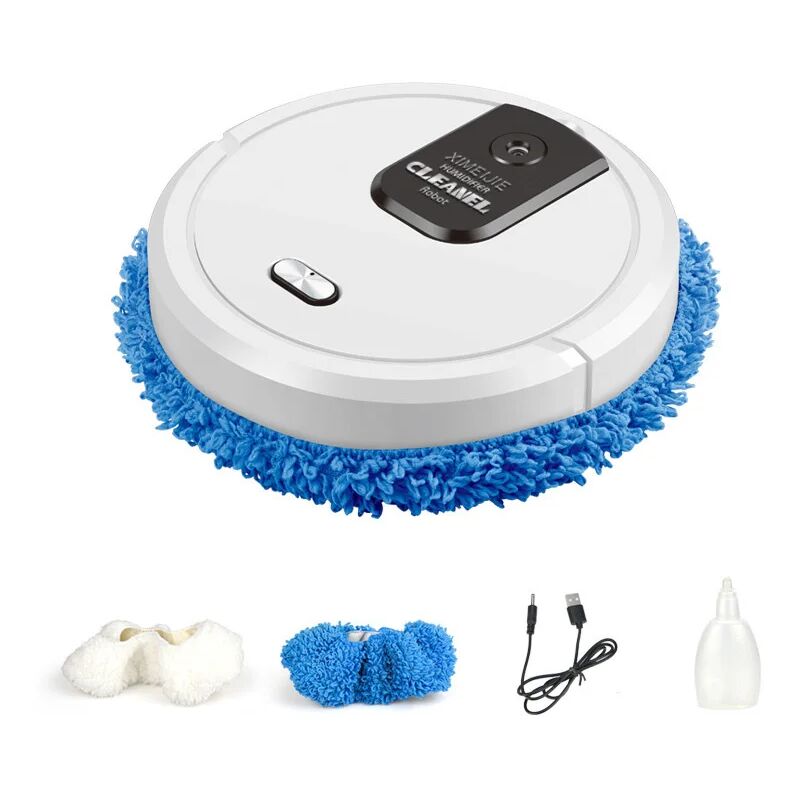 Vadrouille à Essorage Automatique Avec Seau - Nettoyage Rotatif Mains Libres - Tête Coton Amovible - Gain De Temps