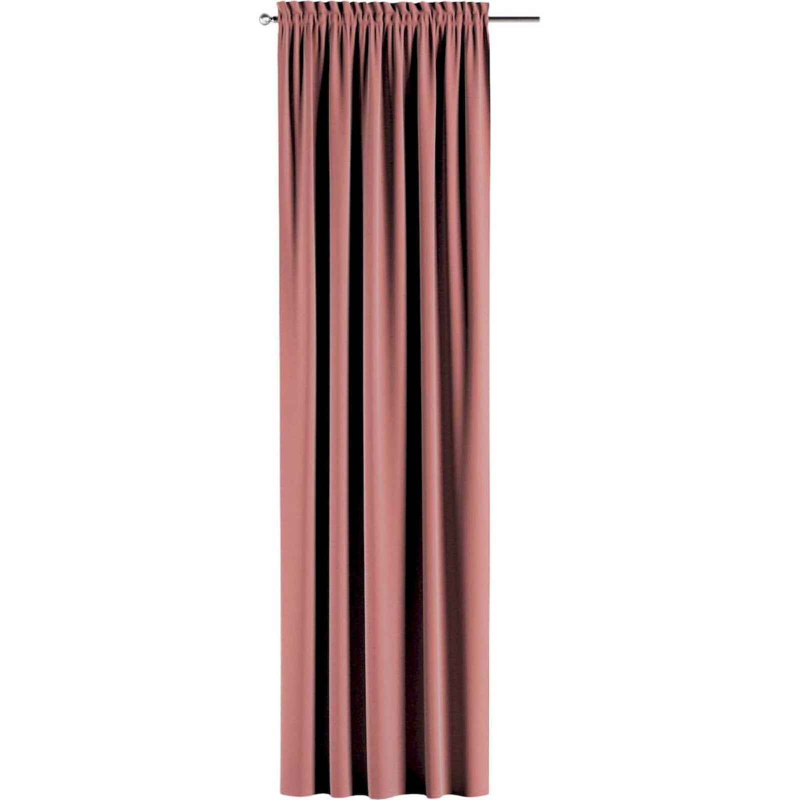 Rideau à galon fronceur Posh Velvet en velours 130 x 260 cm Rose Corail ...