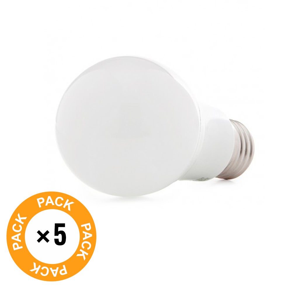 Pack de 5 Ampoules LED E27 5W 421Lm 2700ºK 40 000H [HO-ED-B3-E27-5W-WW-PK5-AP] - 2