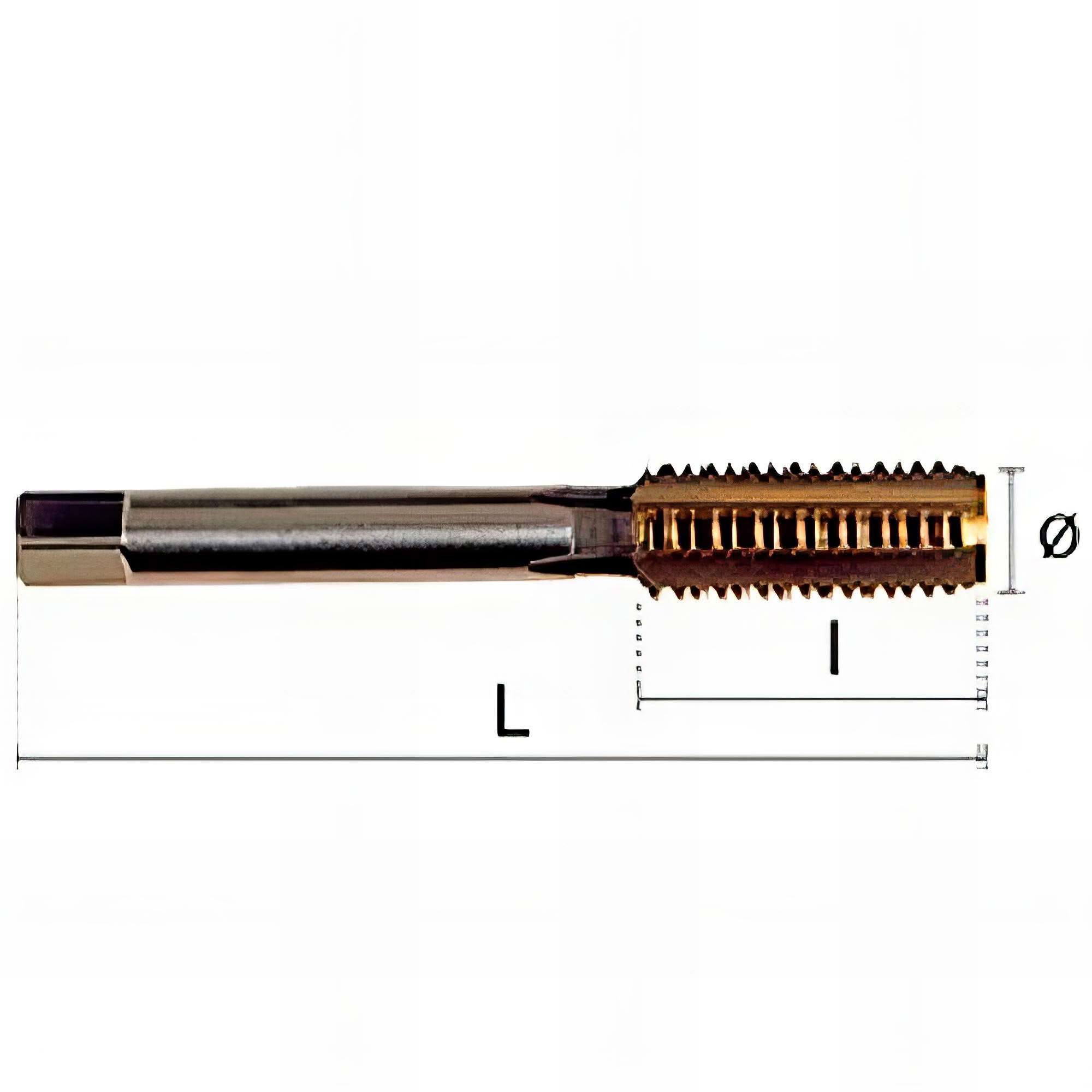 Taraud à Main M5 X 0.8 H2 – Pour Filetage à Fond – Acier Rapide HSS6542 – Parfait Pour Métal, Aluminium, Plastique Dur