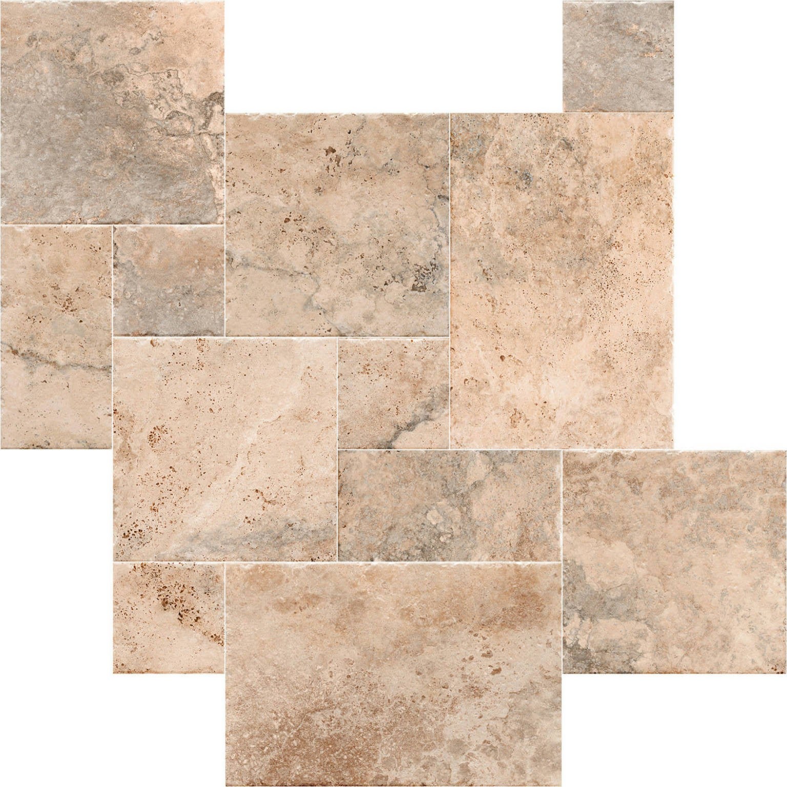 Carrelage imitation travertin Antibes beige Antiderapant 44x66 cm — free download