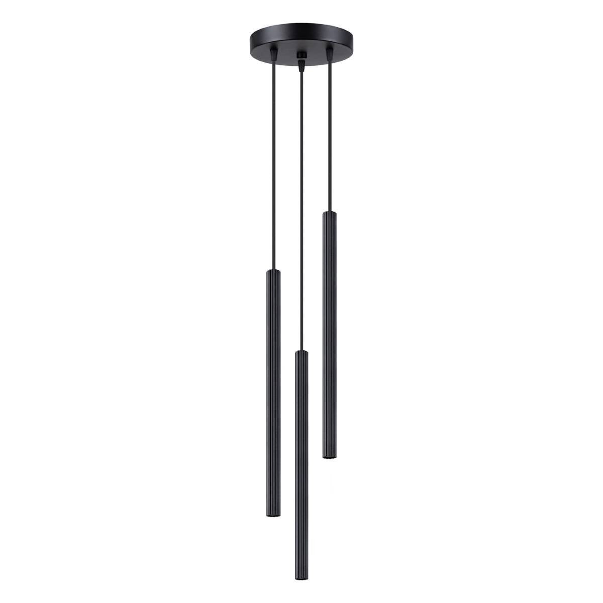 Lampa wisząca Arche czarna 3xG9x8W tuba wym: 120 x 20 x 20 cm metal Sollux Lighting