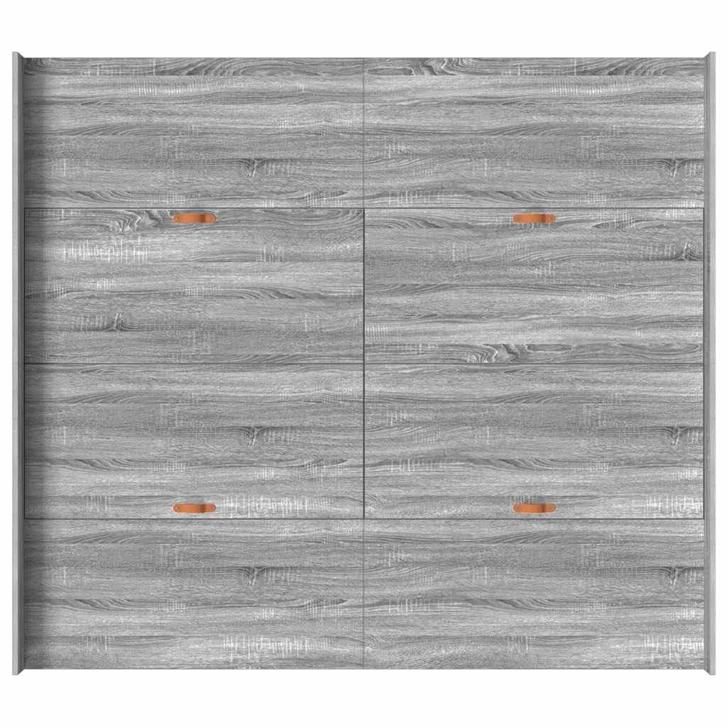 Cadre de lit avec rangement et porte, gris, pour la chambre, 180 × 200 cm - 8
