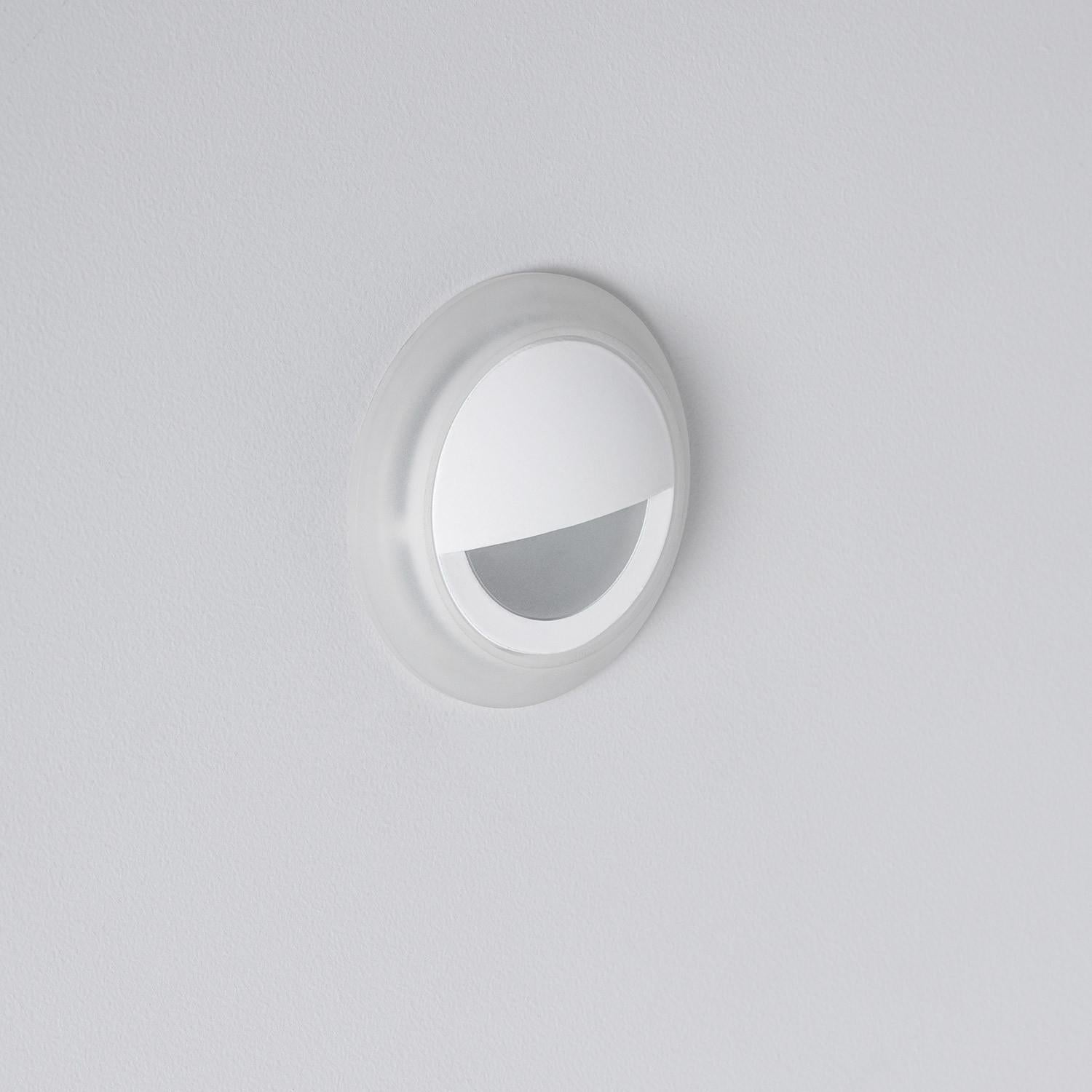 Ledkia - Baliza LED 3W Empotrable Aluminio Pared Circular Blanco ...